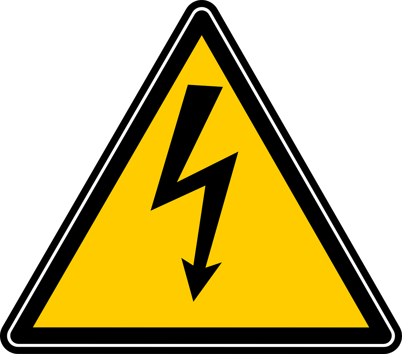 lightning, sign, black
